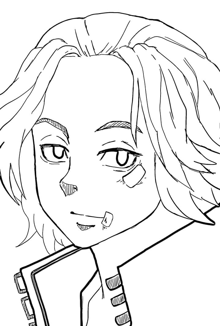 Coloriage Joli Visage De Manjiro Sano