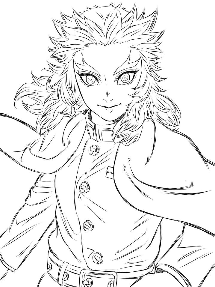 Coloriage Kyojuro Rengoku Est Cool