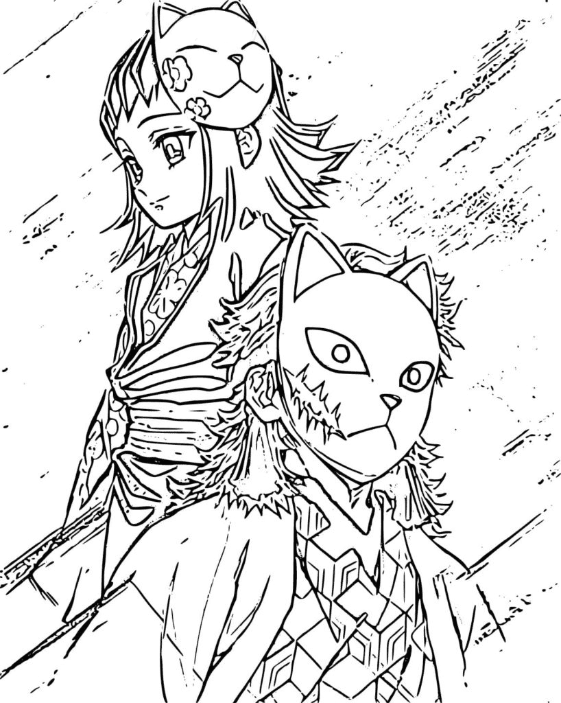 Coloriage Makomo avec Sabito