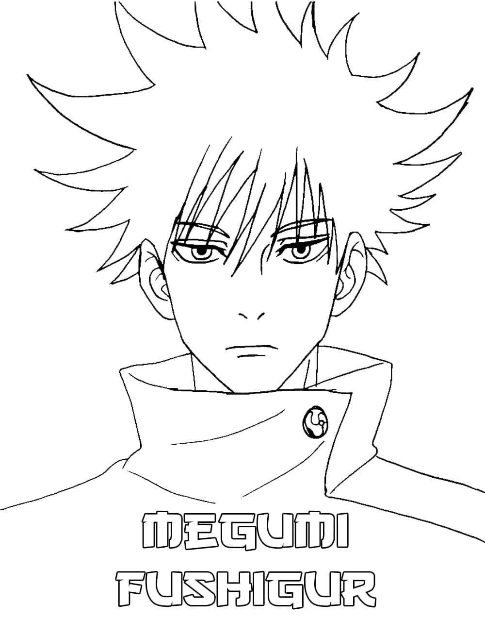 Coloriage Megumi Fushiguro