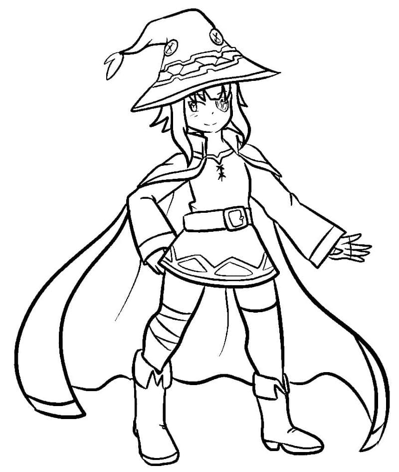 Coloriage Megumin est mignon