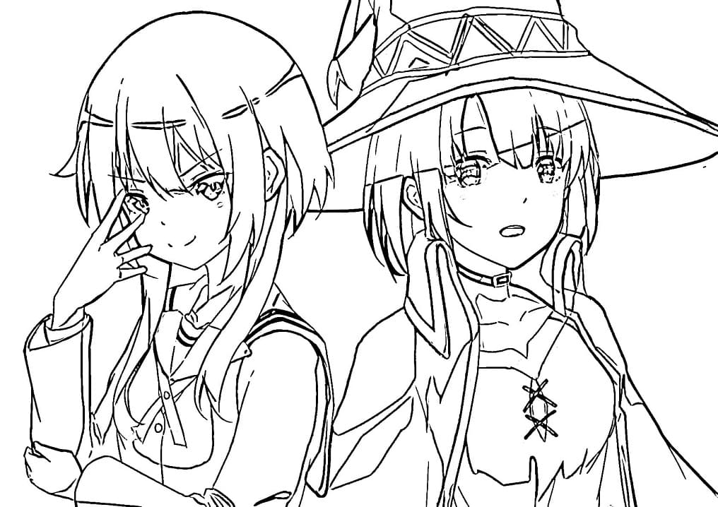 Coloriage Megumin imprimable gratuitement