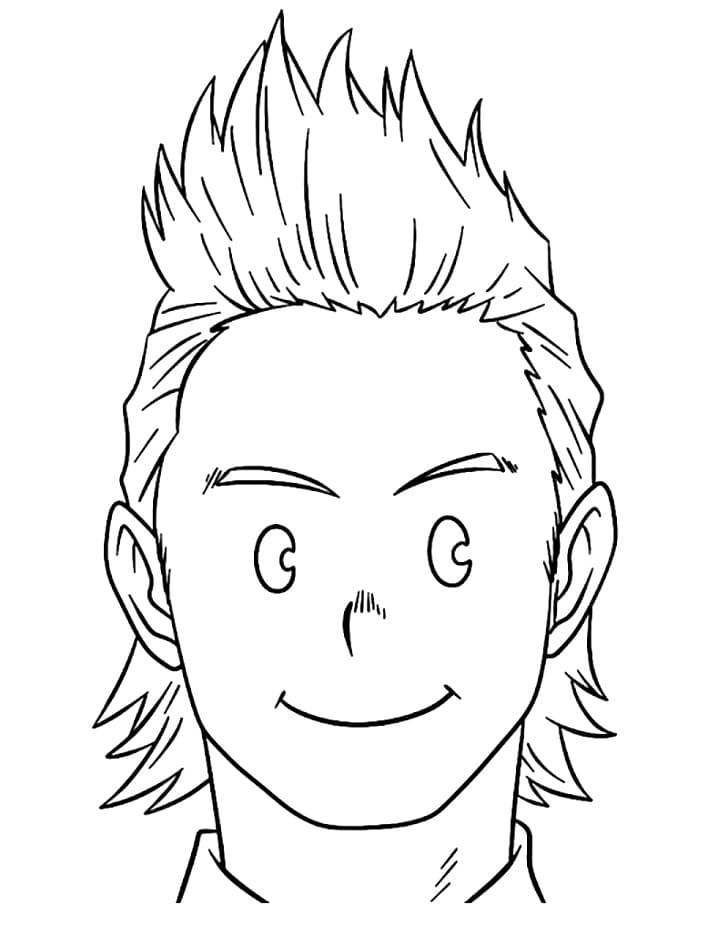 Coloriage Mirio Togata souriant