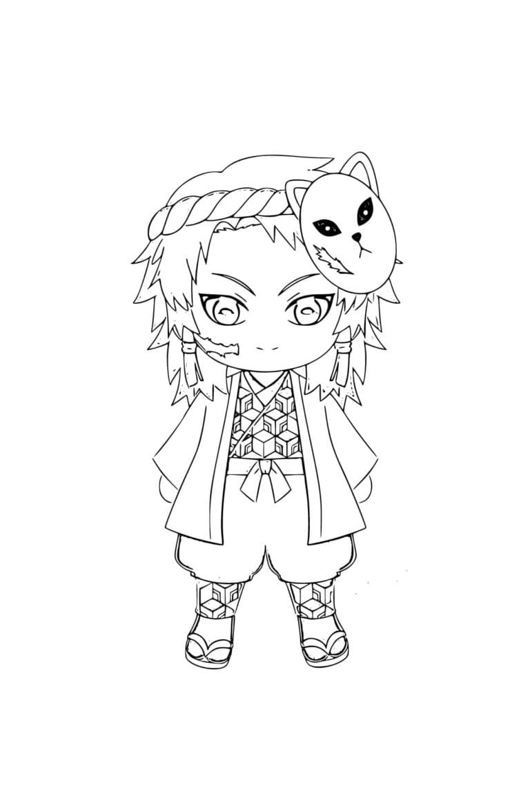 Coloriage Sabito chibi