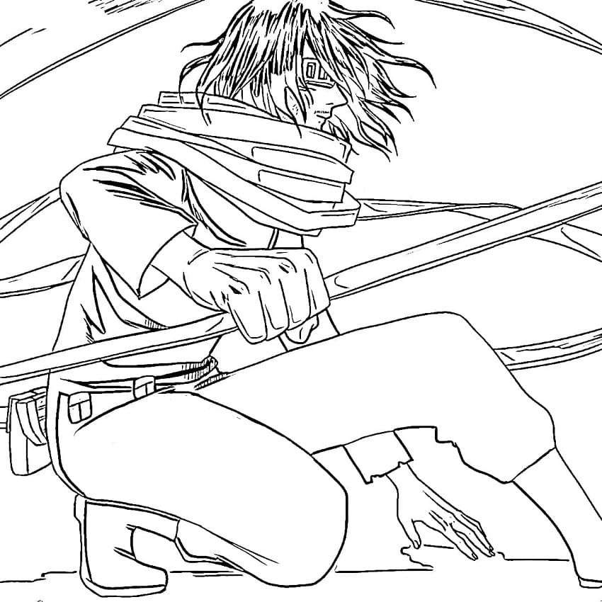 Coloriage Shota Aizawa Action