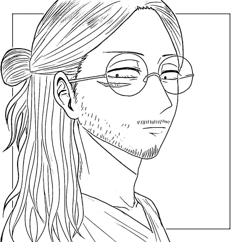 Coloriage Shota Aizawa With Glasses