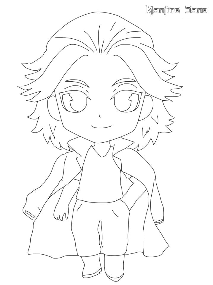 Coloriage Souriant Chibi Manjiro Sano