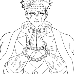 Coloriage Corps de Gyomei Himejima