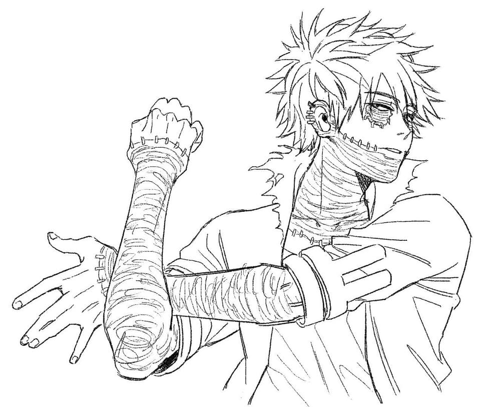 Coloriage Dabi de My Hero Academia