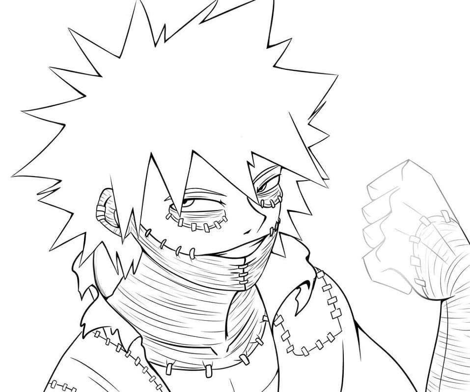 Coloriage Dabi souriant