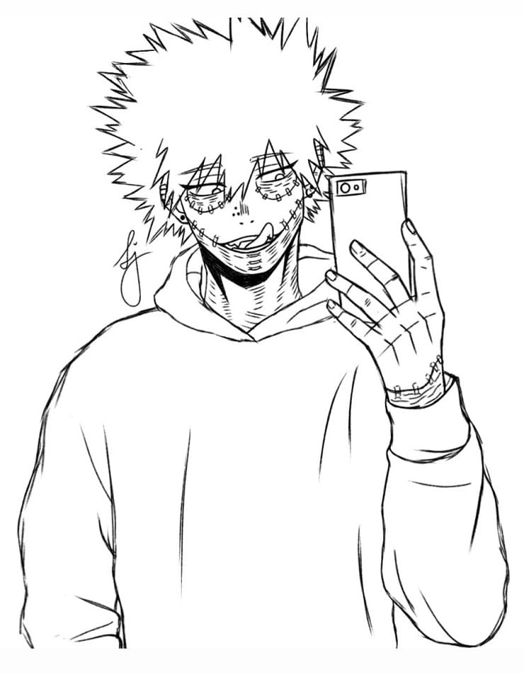 Coloriage Dabi Toya Todoroki