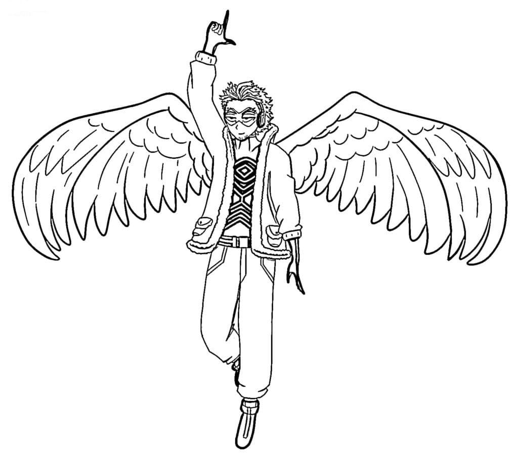 Coloriage Keigo Takami (Hawks)