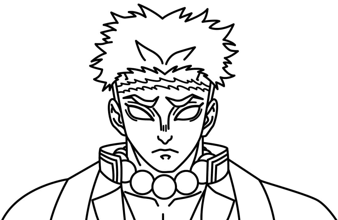 Coloriage Gyomei Himejima Demon Slayer