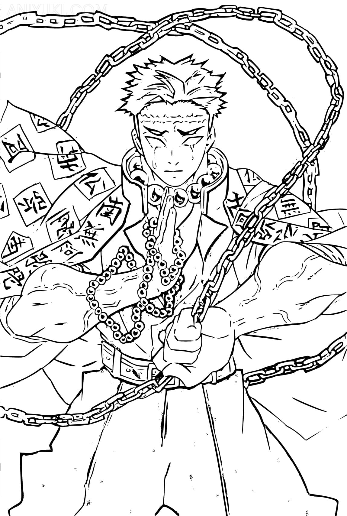 Coloriage Gyomei Himejima est cool