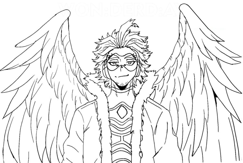 Coloriage Hawks My Hero Academia