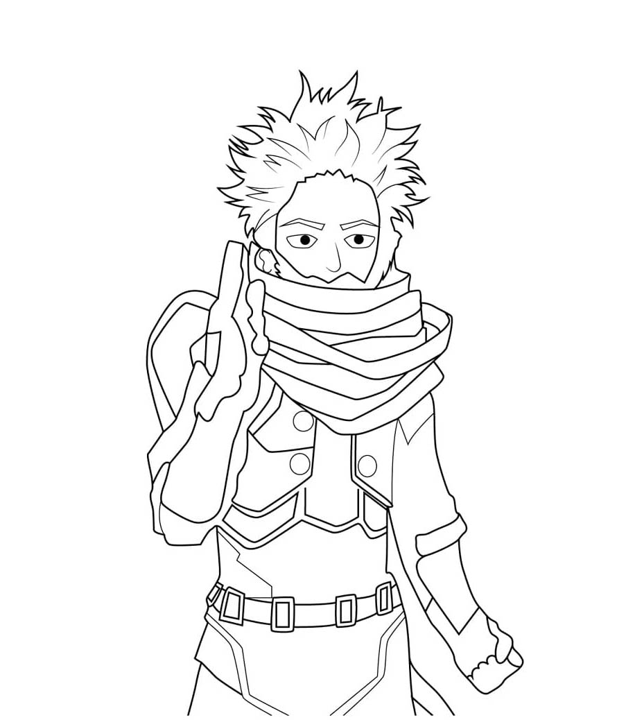 Coloriage Hitoshi Shinso de My Hero Academia gratuit