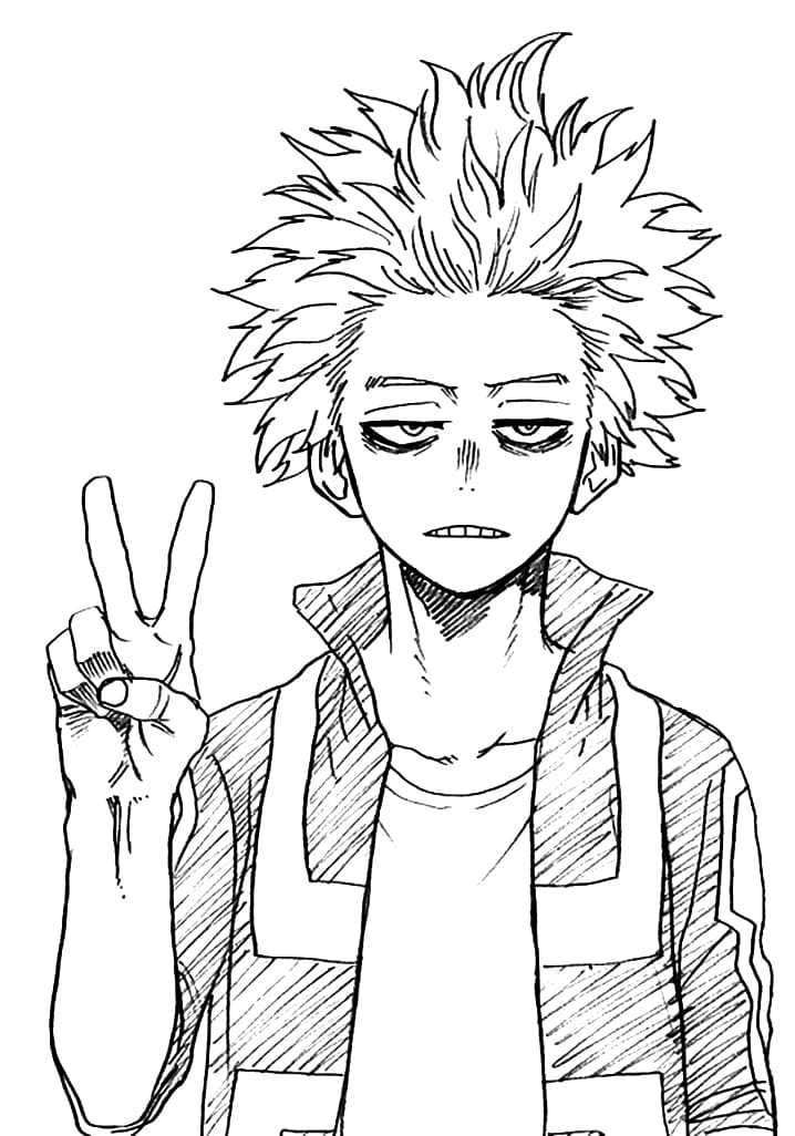 Coloriage Hitoshi Shinso ennuyeux