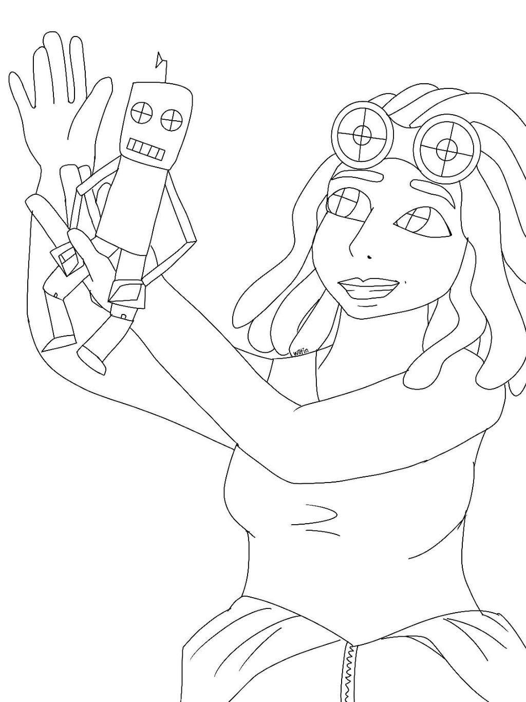 Coloriage Mei Hatsume drôle