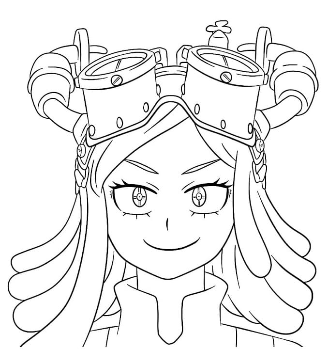 Coloriage Mei Hatsume heureuse