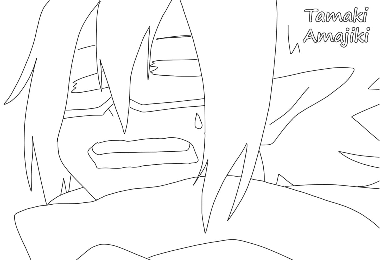 Coloriage Tamaki Amajiki drôle