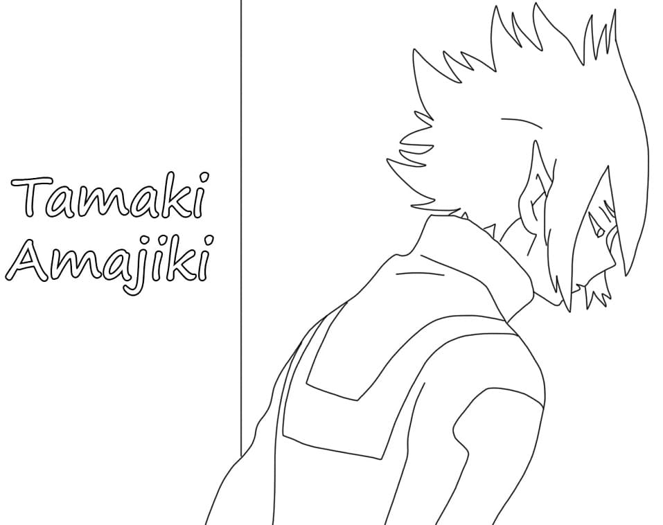 Coloriage Tamaki Amajiki imprimable gratuit