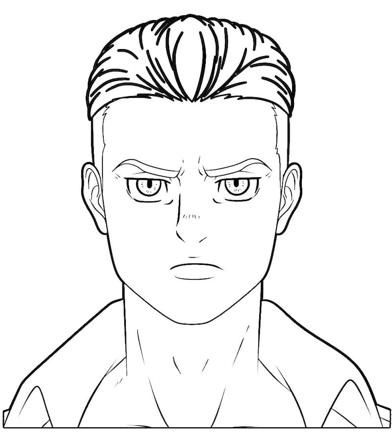 Coloriage Visage de gaillarde