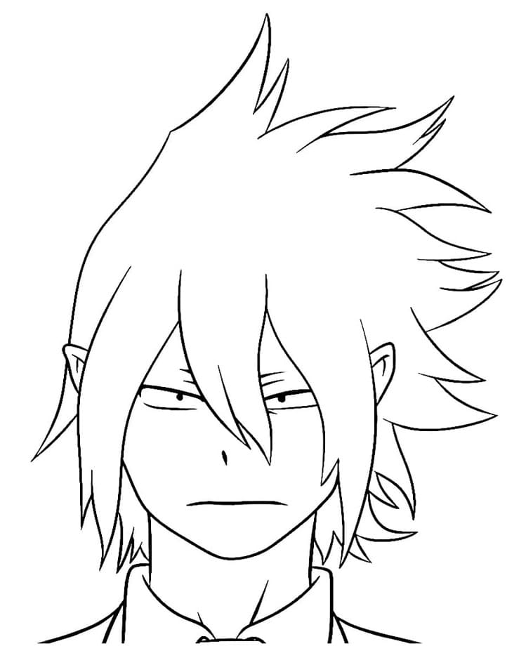 Coloriage Visage de Tamaki Amajiki