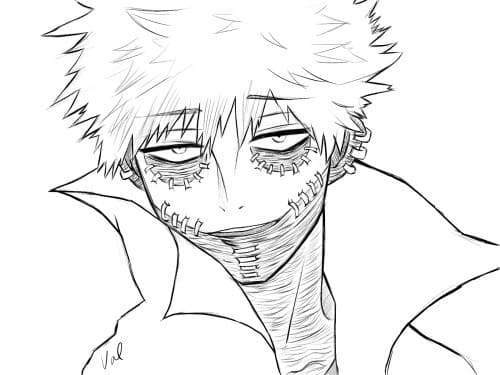 Coloriage Visage du Dabi