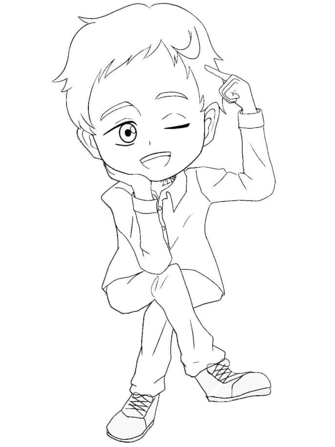 Coloriage Chibi Norman