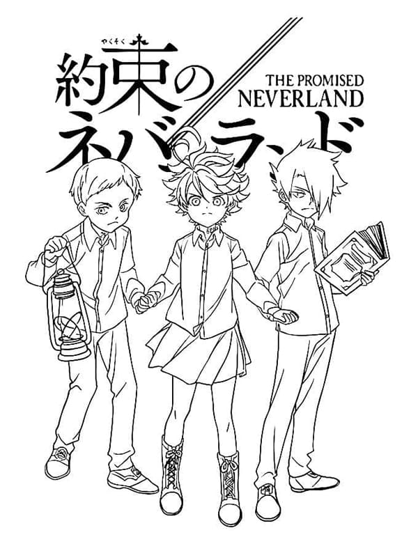 Coloriage Cool Anime The Promised Neverland