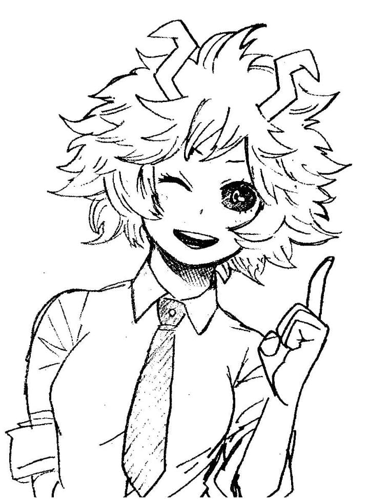 Coloriage Croquis de Mina Ashido