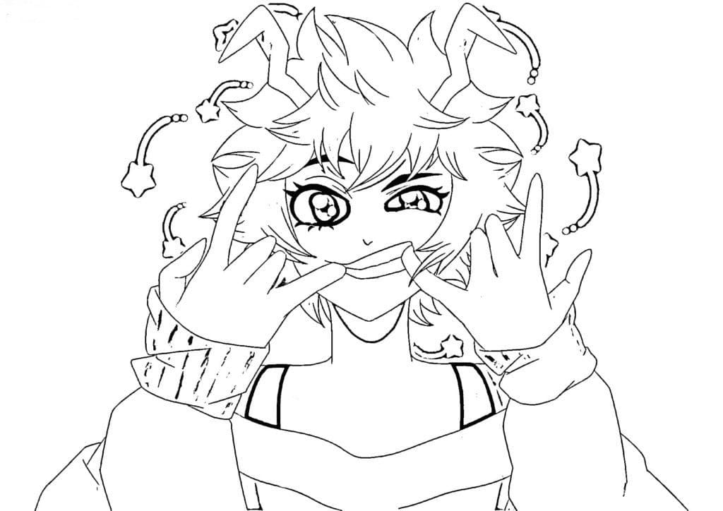 Coloriage La jolie Mina Ashido