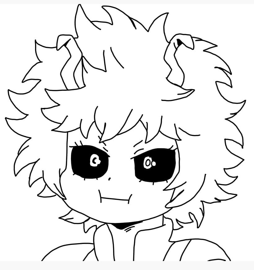 Coloriage L'adorable Mina Ashido