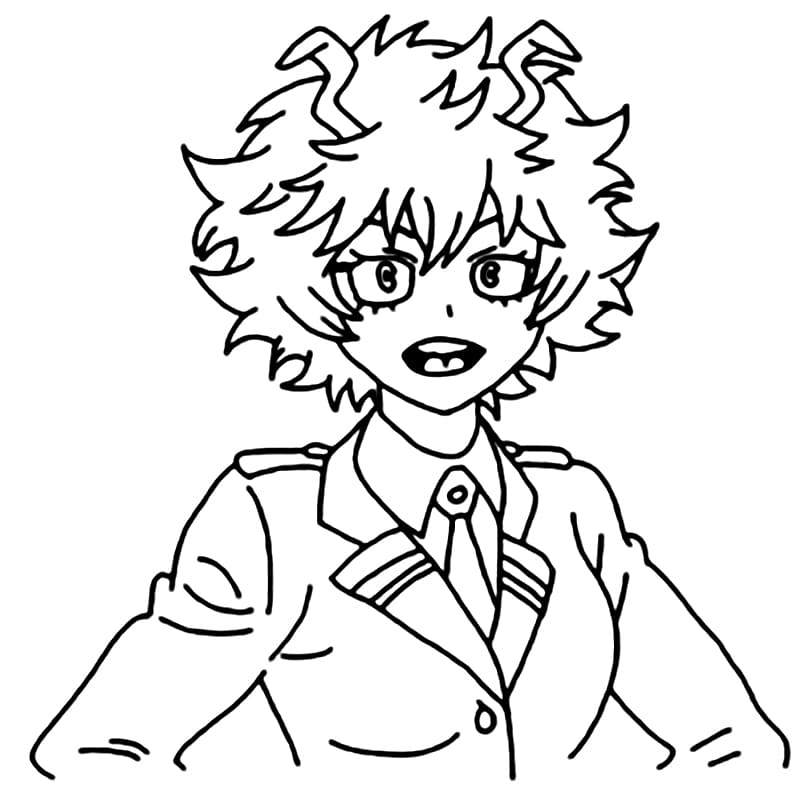 Coloriage Mina Ashido 1