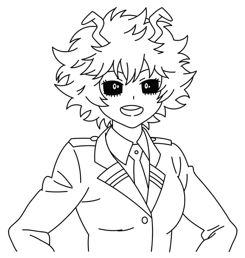 Coloriage Mina Ashido