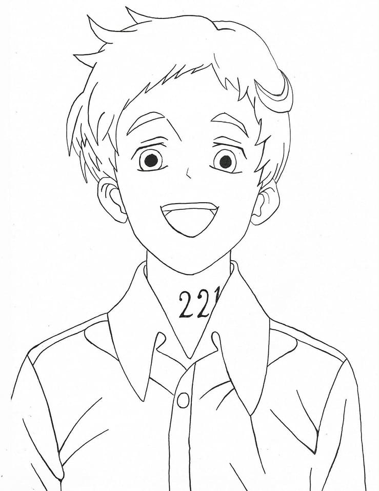 Coloriage Norman dans Anime The Promised Neverland