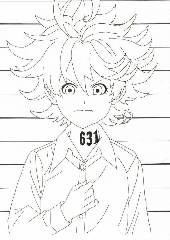 Coloriage Personnage Emma The Promised Neverland