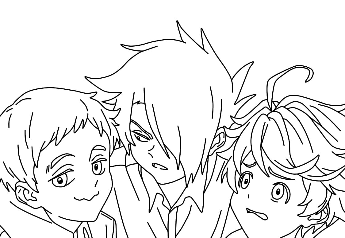 Coloriage Personnages The Promised Neverland