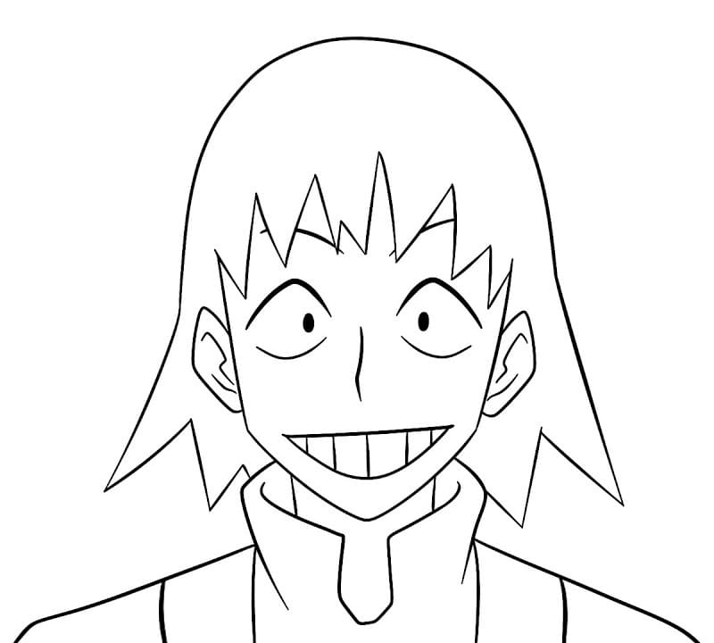 Coloriage Visage de Hanta Sero