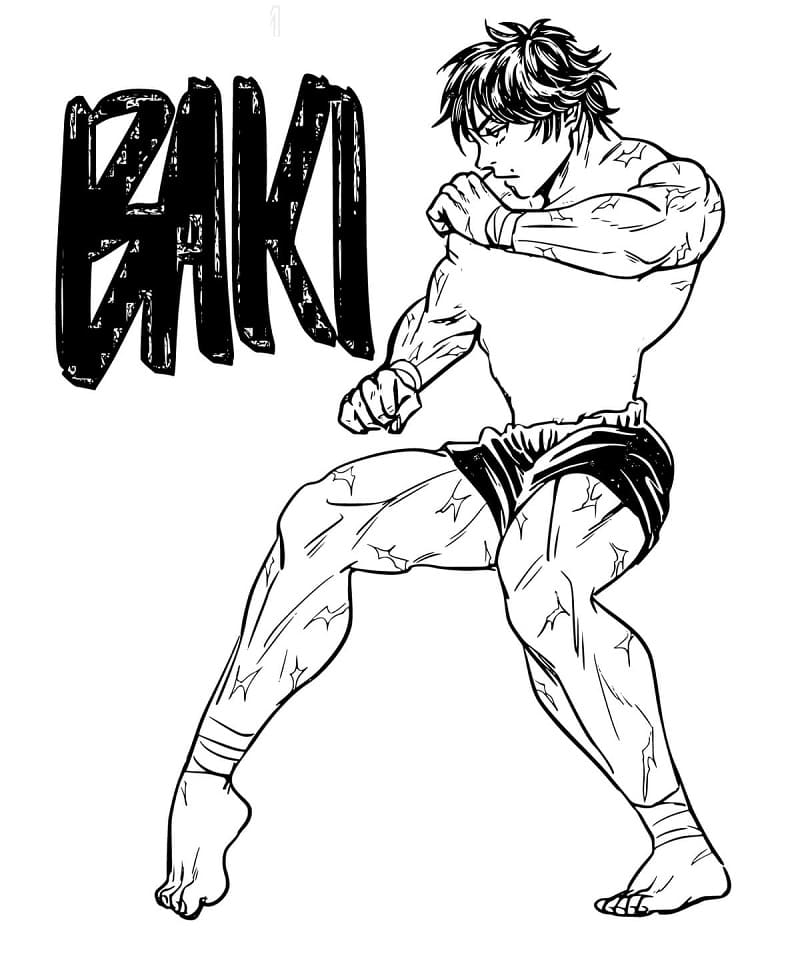 Coloriage Baki Est Cool