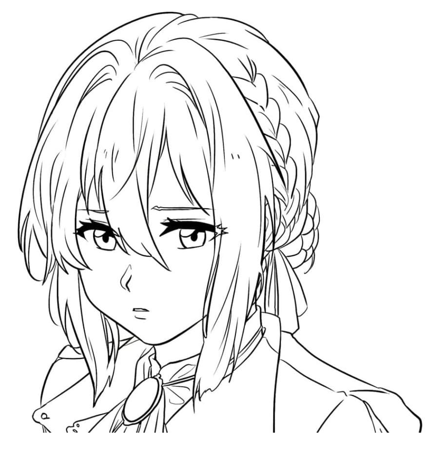 Coloriage Image gratuite Violet Evergarden