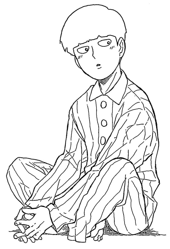 Coloriage Mob Shigeo Kageyama