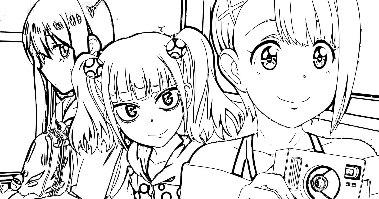 Coloriage Personnages de Mieruko-chan