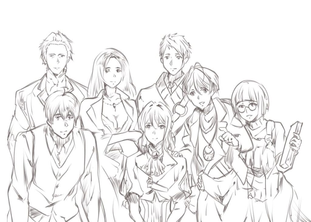 Coloriage Personnages de Violet Evergarden