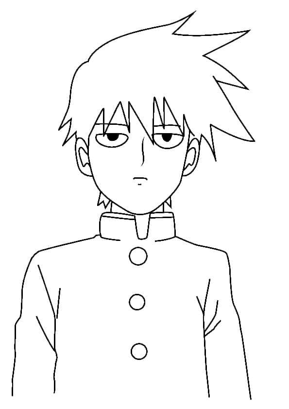 Coloriage Ritsu Kageyama