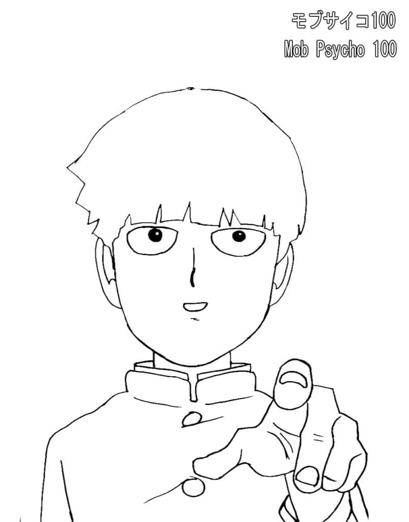 Coloriage Shigeo Kageyama