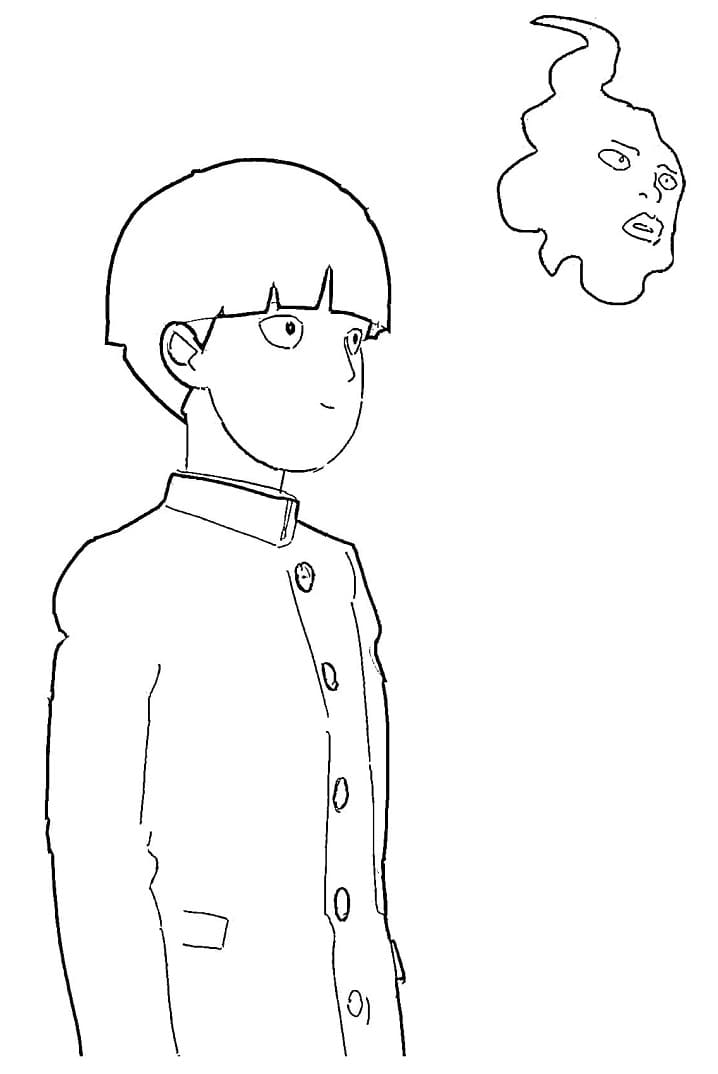 Coloriage Shigeo Kageyama imprimable