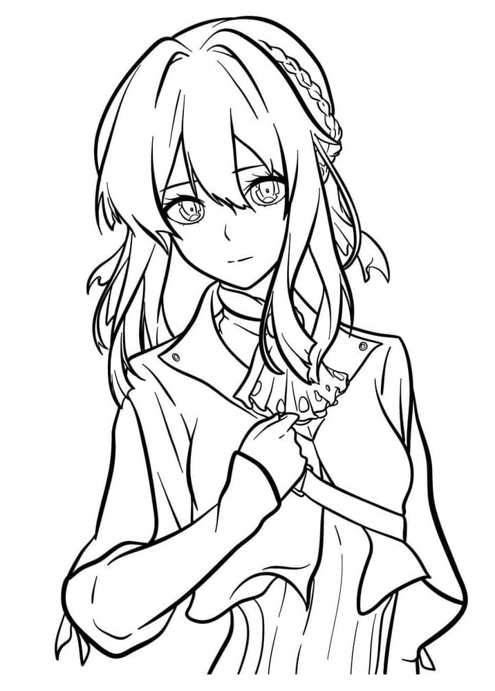 Coloriage Violet Evergarden