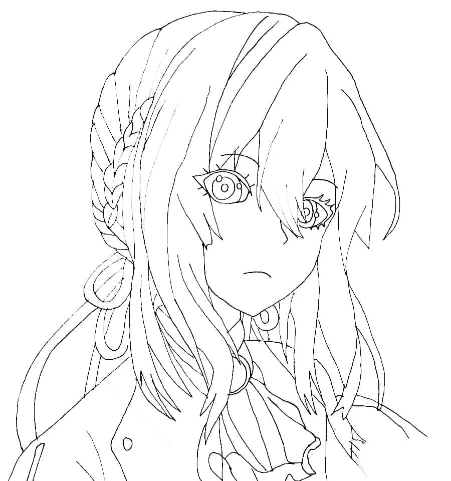 Coloriage Violet Evergarden imprimable