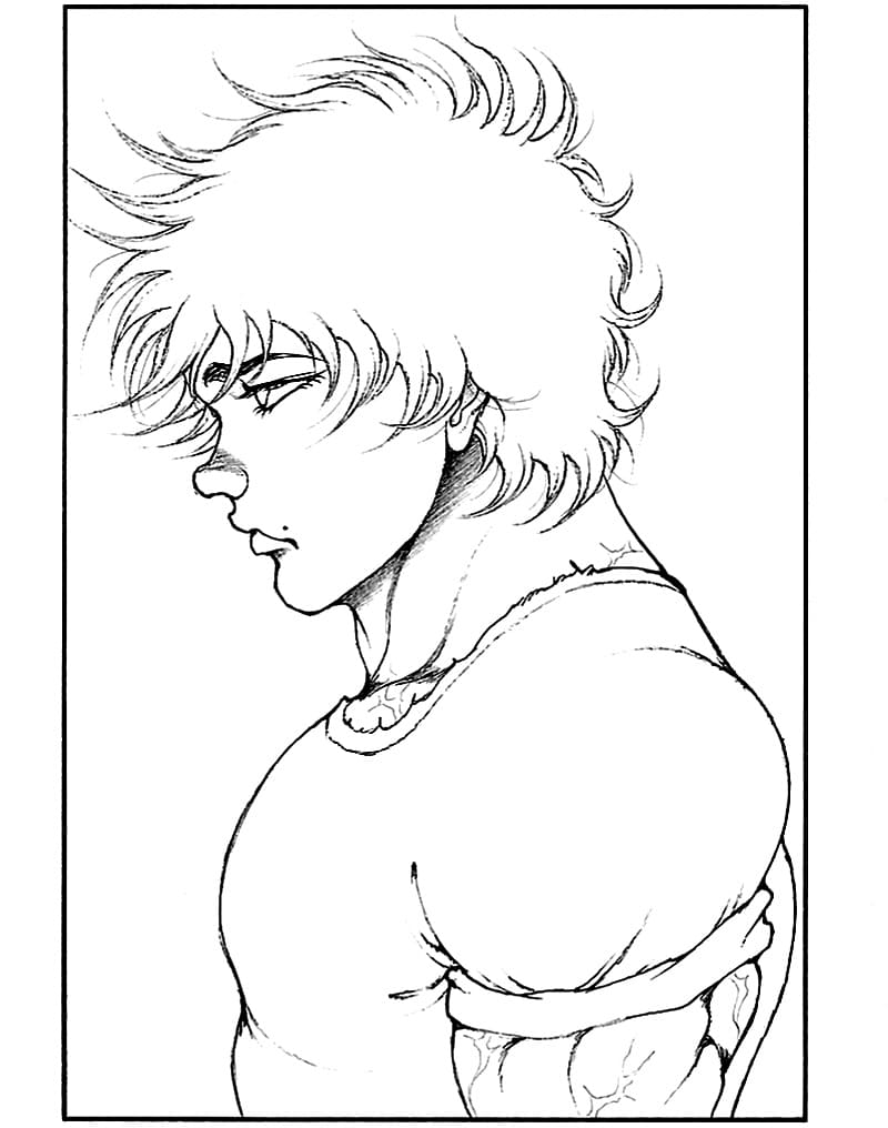 Coloriage Visage De Baki